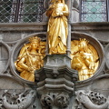 Gilded statue and medallions on the Holy Blood Basilica